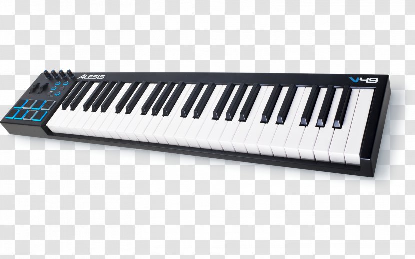 MIDI Controllers Keyboard Musical Alesis - Watercolor - Piano Keys Transparent PNG