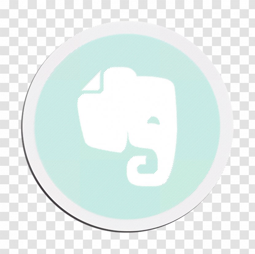 Evernote Icon - White - Cloud Logo Transparent PNG