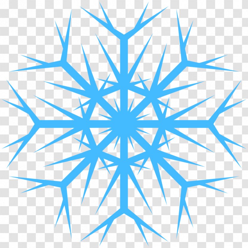 Snowflake Clip Art - Blue - Image Transparent PNG