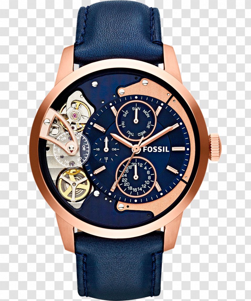 Watch Strap Navy Blue Fossil Group Leather Transparent PNG