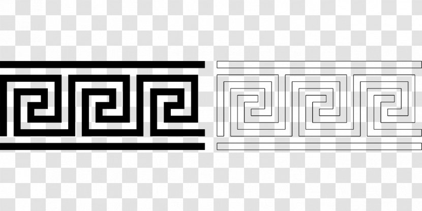 Meander Ancient Greece Matbord Pattern - Text - Roman Transparent PNG