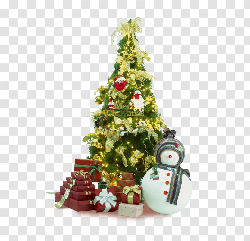 Christmas Tree Santa Claus Template New Year - Evergreen Transparent PNG