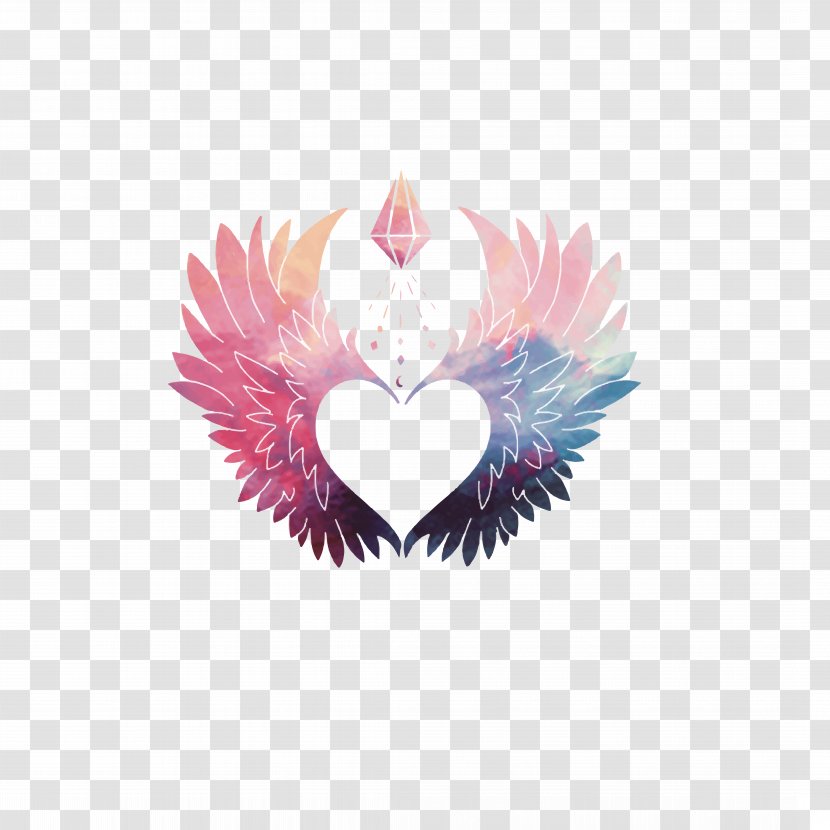 Desktop Wallpaper Pink M Heart Computer M-095 - Wing - Healer Illustration Transparent PNG