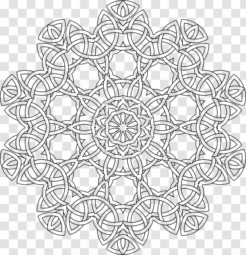 Painting Clip Art - Black And White - Celtic Style Transparent PNG