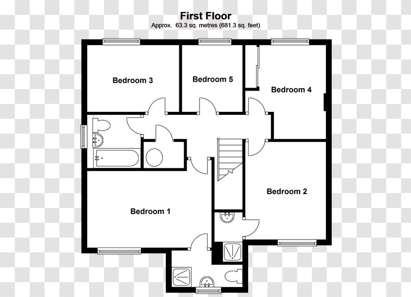 Floor Plan House Open Bedroom - Room Transparent PNG