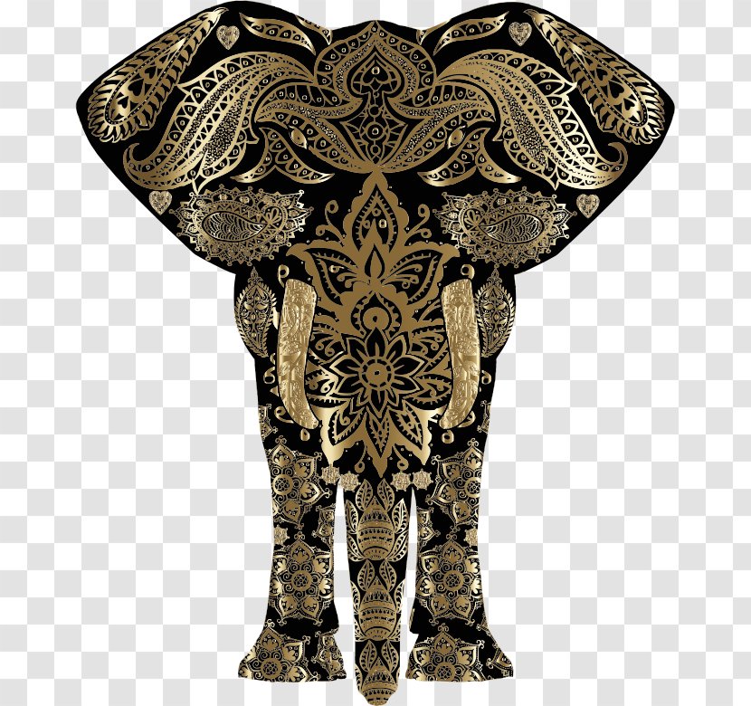 African Elephant Pattern - Indian - Motif Transparent PNG