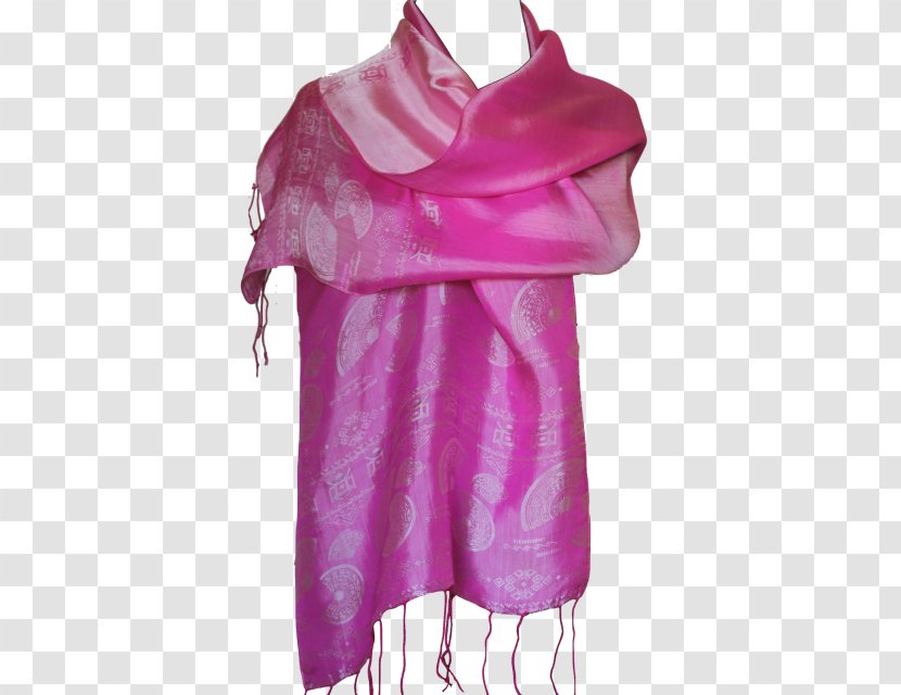 Silk Pink M Neck Stole - Scarf Transparent PNG