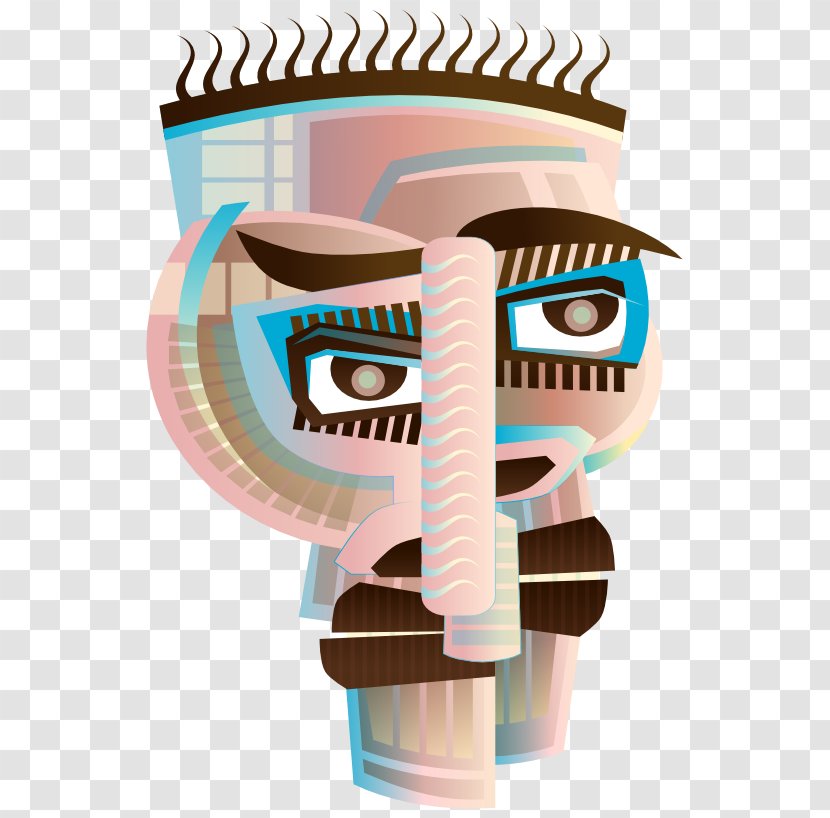 Abstract Art Portrait Cubism Clip - Face - Speed Transparent PNG