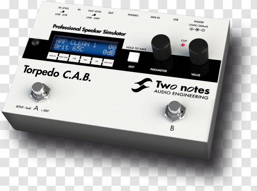 Microphone Guitar Amplifier Two Notes Torpedo C.A.B. Audio Engineering Effects Processors & Pedals Transparent PNG