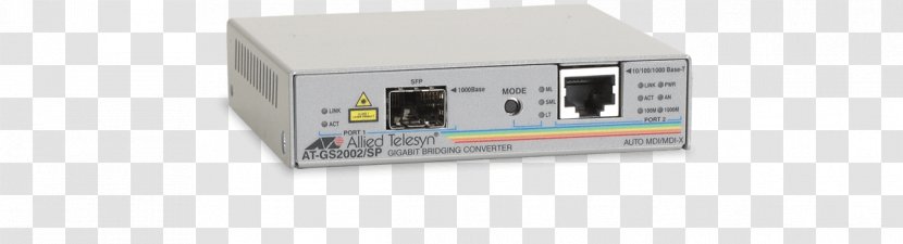 Fiber Media Converter Small Form-factor Pluggable Transceiver Allied Telesis Single-mode Optical Fast Ethernet - Hardware Transparent PNG