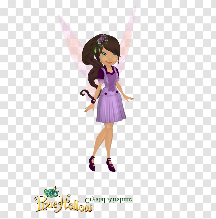 Fairy Cartoon Figurine Angel M - Violet - Pixie Hollow Transparent PNG