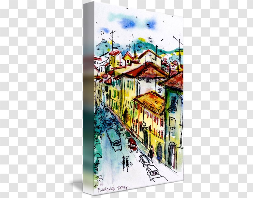 Watercolor Painting Advertising - Florence Italy Transparent PNG