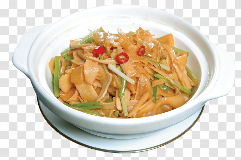 Lo Mein Chow Chinese Noodles Fried Chicken - Meat - Jizhi Brittle Bamboo Bowl Transparent PNG