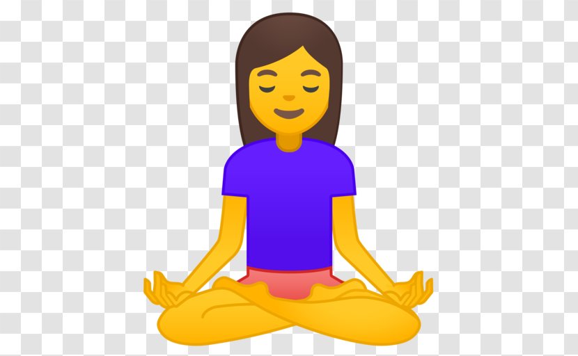 Emoji Yoga Lotus Position Meditation Emoticon Transparent PNG