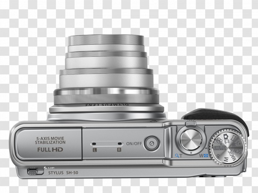 Camera Lens Olympus Stylus SH-50 IHS Digital With 24x Optical Zoom And SH-60 - Photography - SilverDigital [DJO] Point-and-shoot CameraCamera Transparent PNG