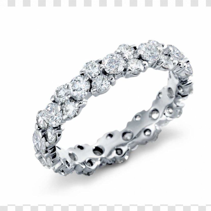 Eternity Ring Engagement Diamond Cut Wedding - Platinum Transparent PNG