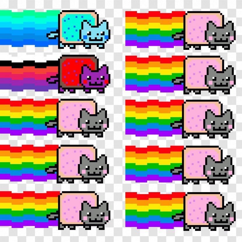 Nyan Cat Drawing Art Flowey - Magenta - Poppys Transparent PNG