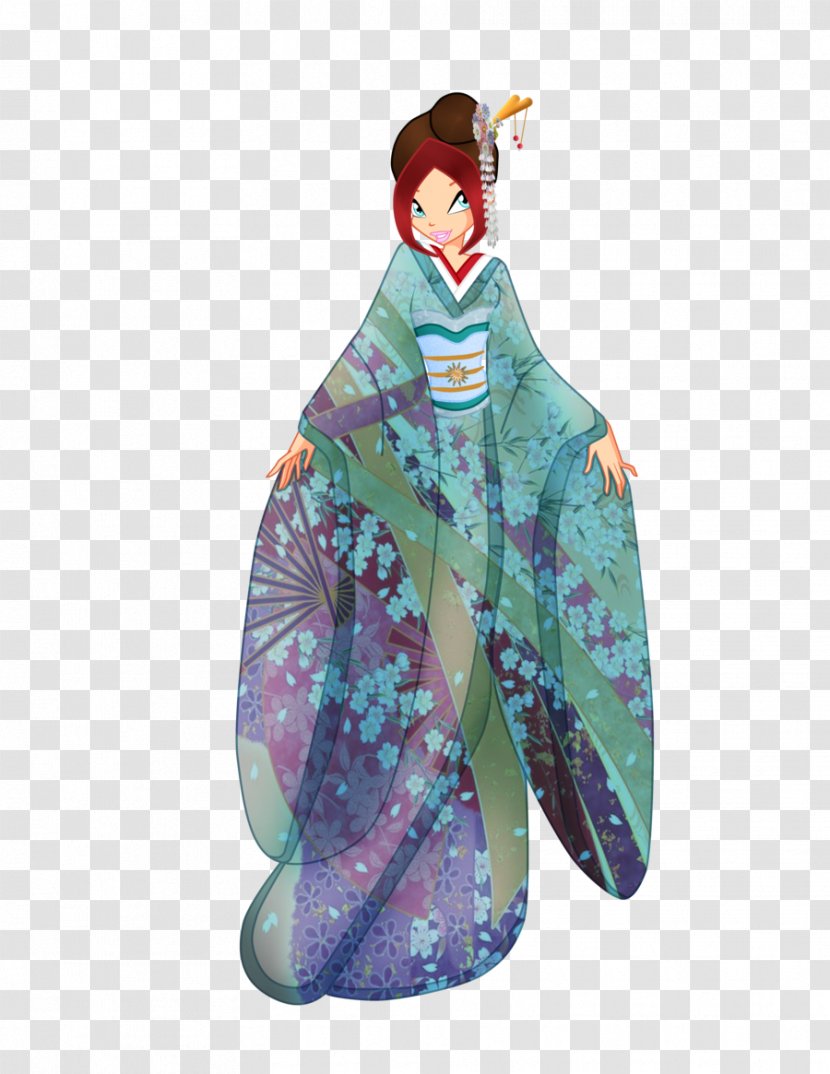 Geisha - Woman - Kimono Design Transparent PNG