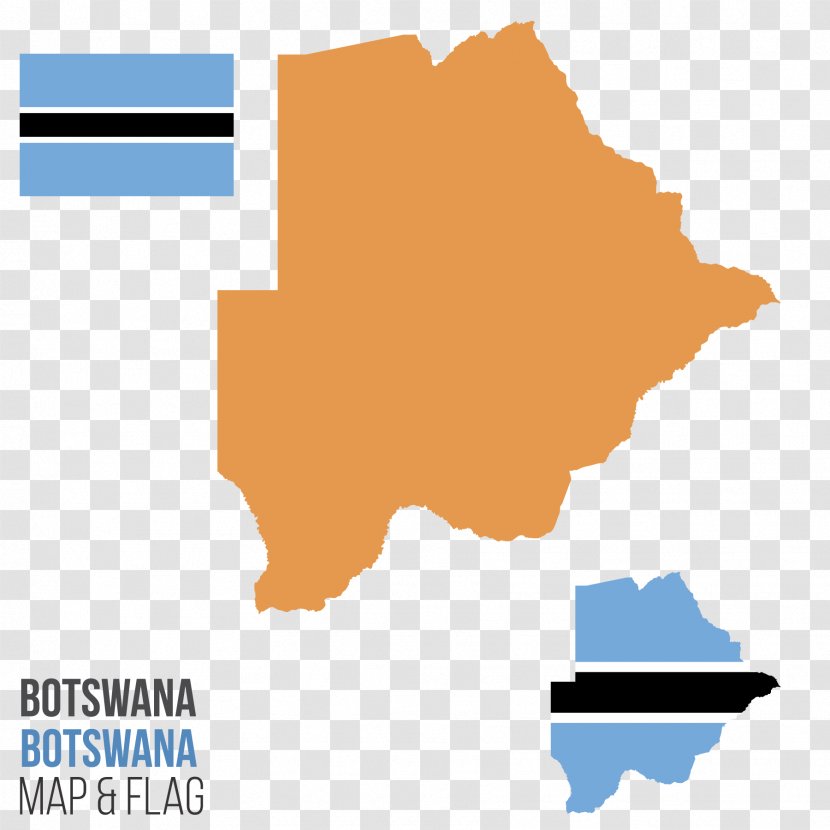 Botswana Silhouette - Vector Map Transparent PNG