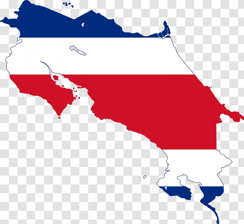 Flag Of Costa Rica Vector Map - Barrels Gasoline Transparent PNG
