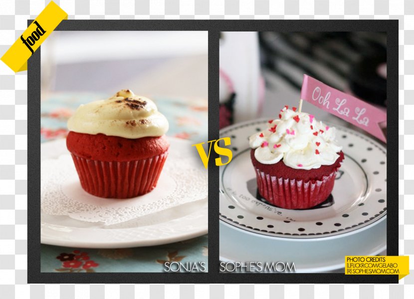 Cupcake Frosting & Icing Red Velvet Cake Cream Muffin - Food Transparent PNG
