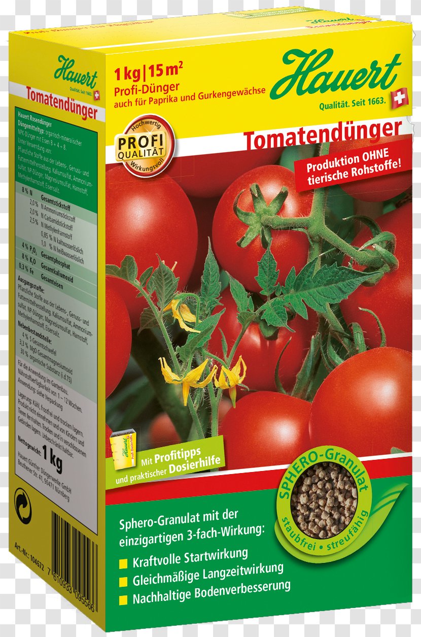 Bush Tomato Hauert Fertilisers Gemüsegarten - Vegetable - Zuchini Transparent PNG