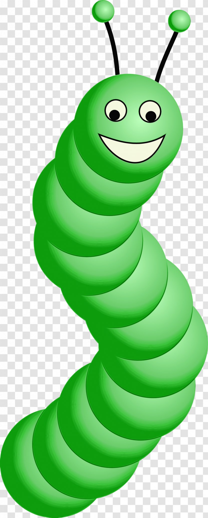 Green Clip Art Cartoon Caterpillar Finger - Larva Transparent PNG