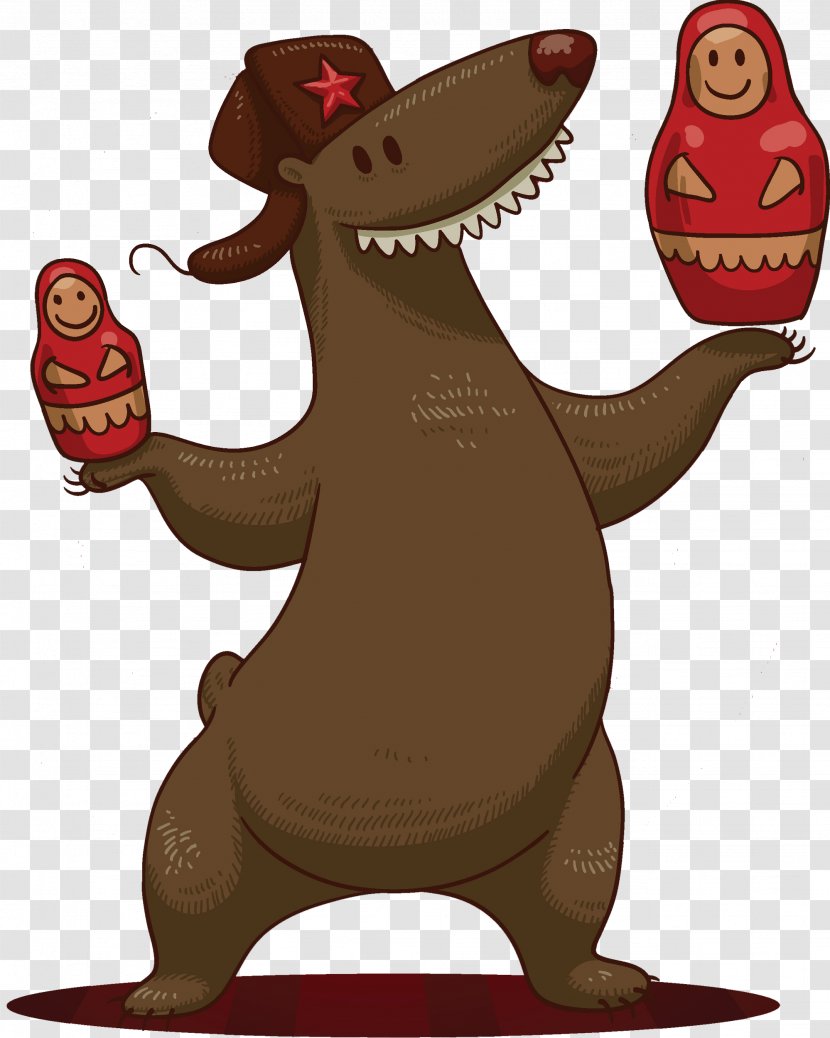 Bear Background - Balalaika - Animal Figure Cartoon Transparent PNG