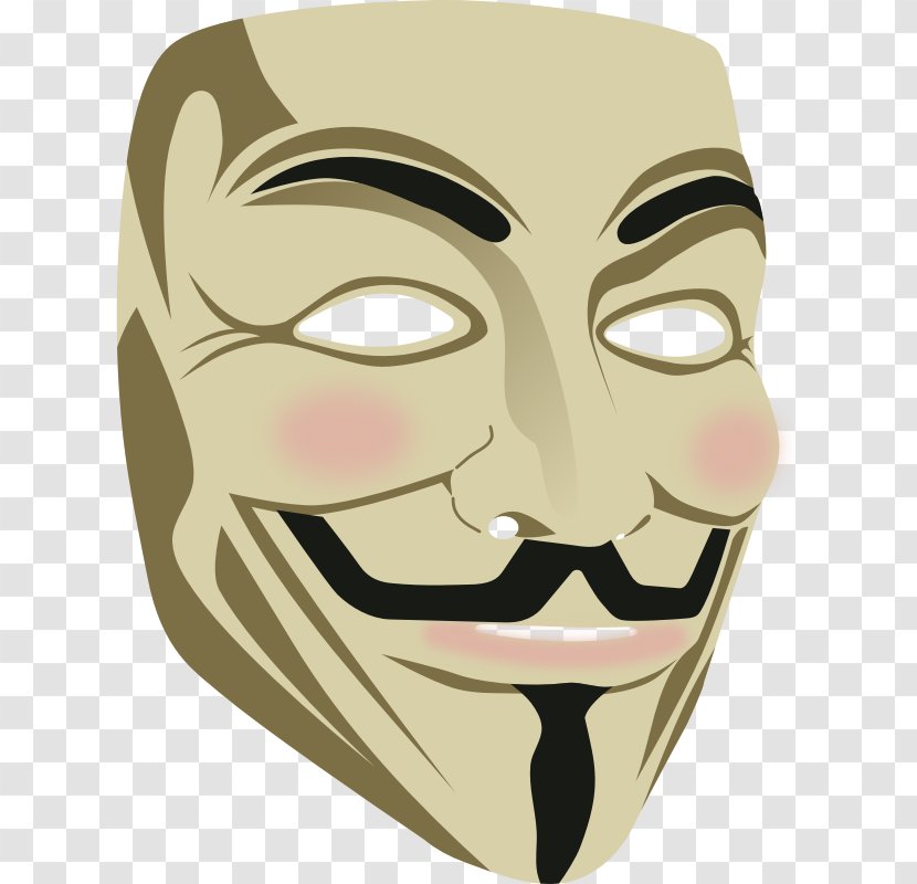 Guy Fawkes Mask Anonymous Clip Art - Effigy Transparent PNG