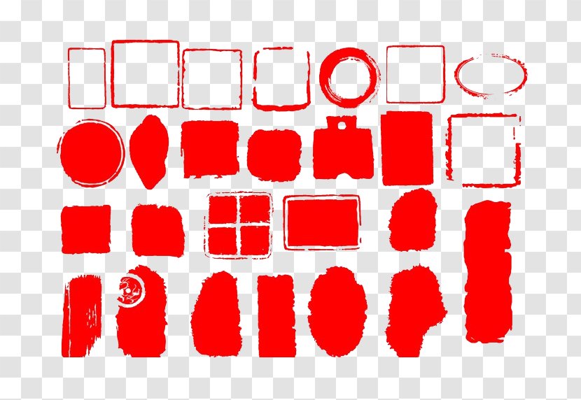 Seal Graphic Design - Number - Red Official Template Background Material Map Transparent PNG