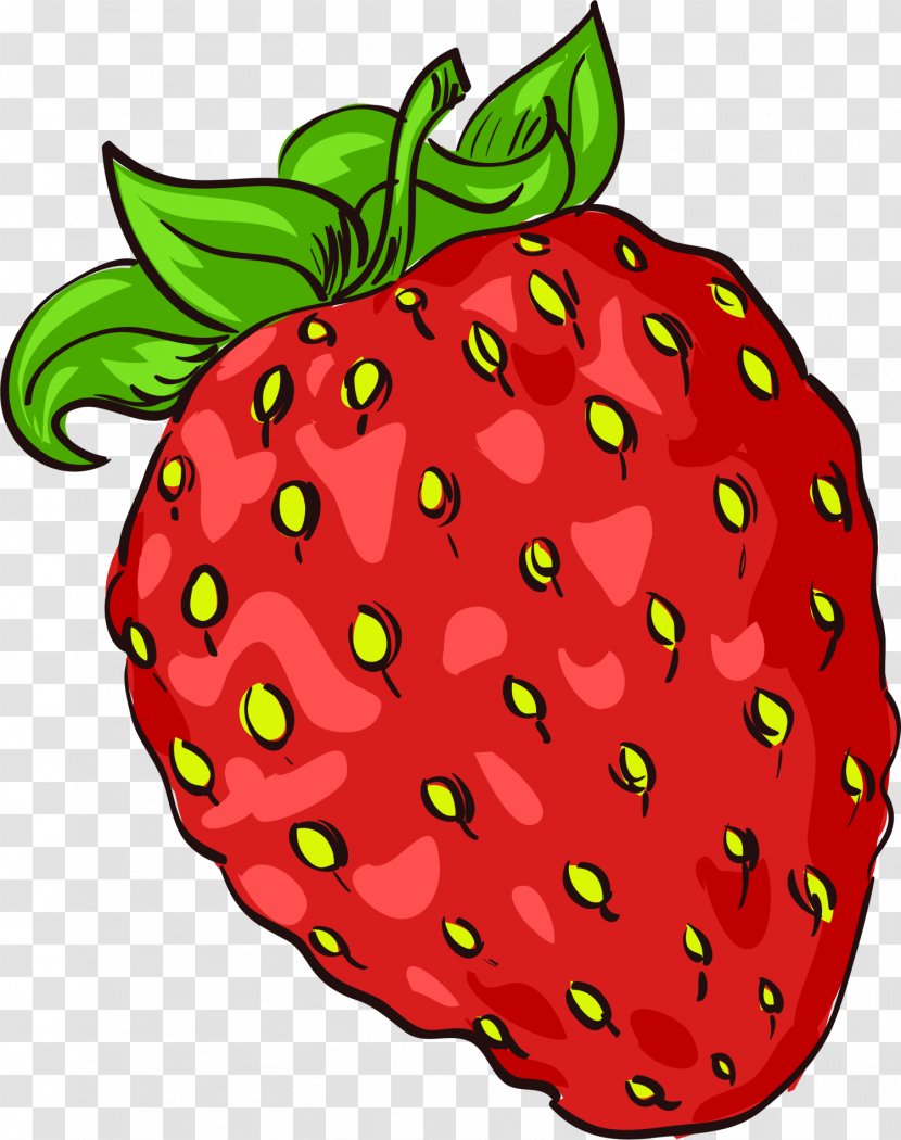 Strawberry Accessory Fruit Cartoon - Silhouette - Red Transparent PNG