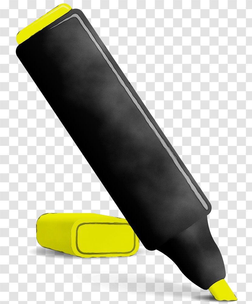 Yellow Material Property Technology Electronic Device Writing Implement - Wet Ink - Gadget Office Supplies Transparent PNG