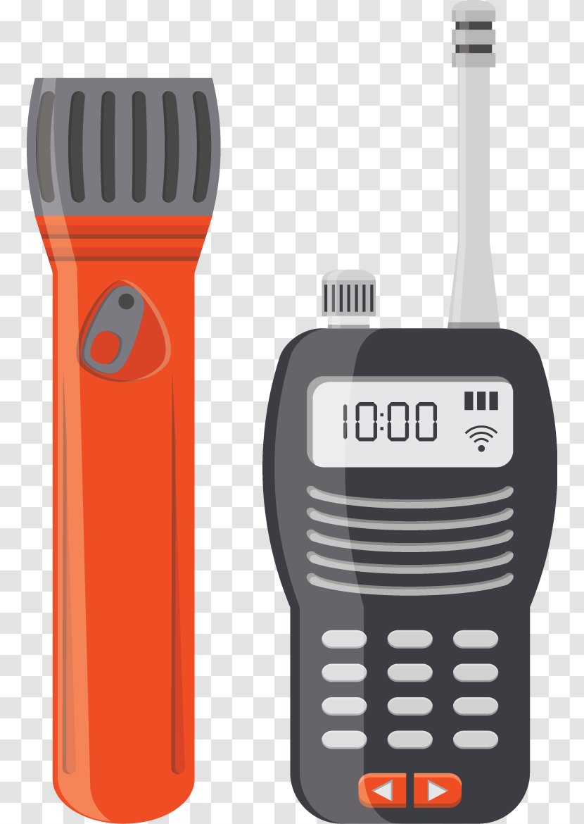 Microphone Walkie-talkie Flashlight - Audio - Flashlights And Walkie-talkies Transparent PNG