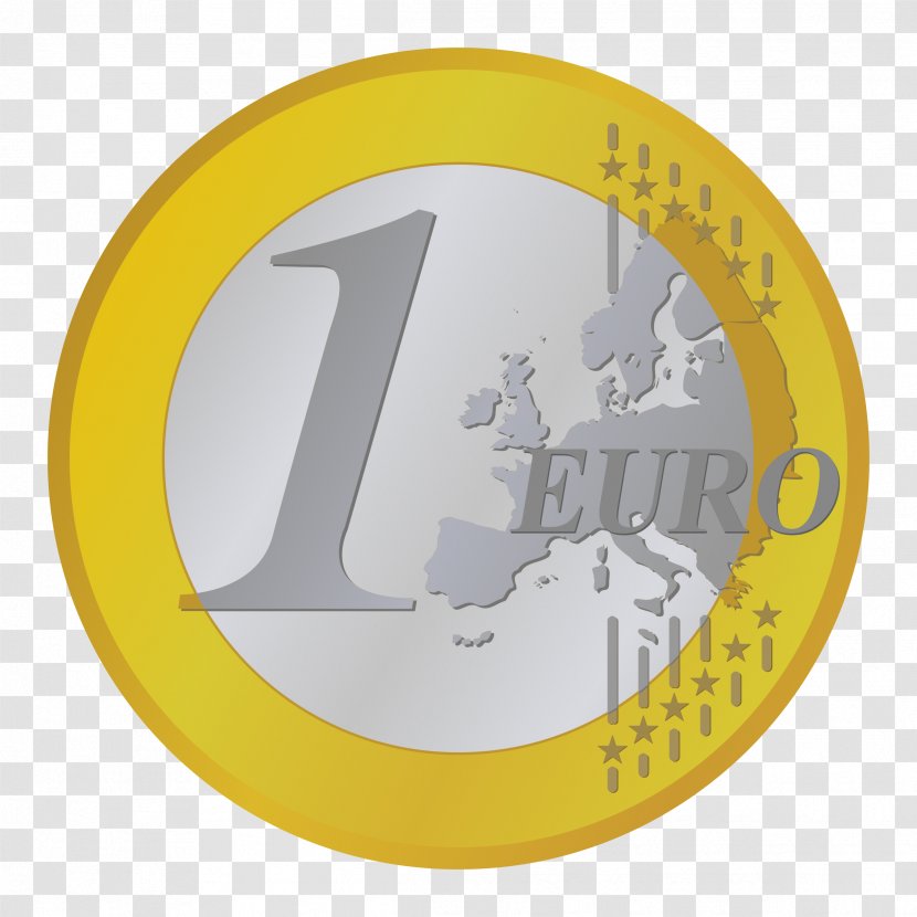 Euro Coins 1 Coin Cent Clip Art - Yellow Transparent PNG