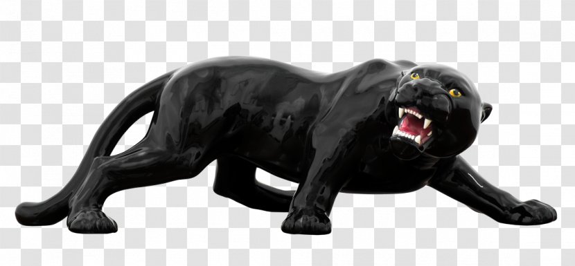 Black Panther Porcelain Ceramic Dog Breed Pantera - Animal Figure - Safari Animals Transparent PNG