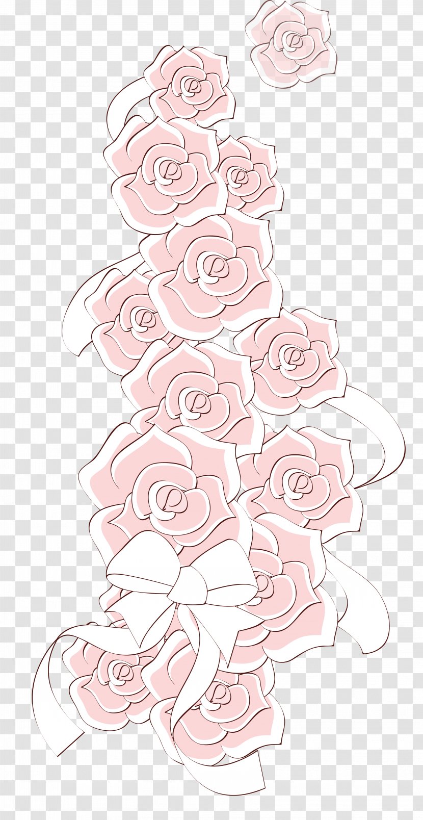 Flower Garden Roses Floral Design Rosaceae - White - Hand Painted Transparent PNG