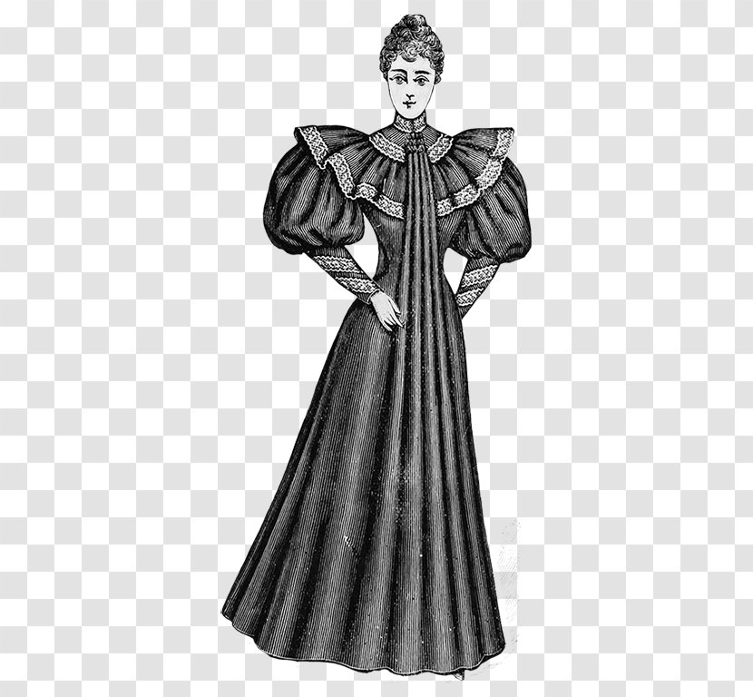 Victorian Era Edwardian Fashion Robe Vintage Clothing - Jeans Cloth Transparent PNG