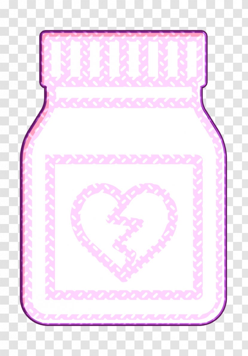 Love Icon Pills Pot - Text - Magenta Transparent PNG