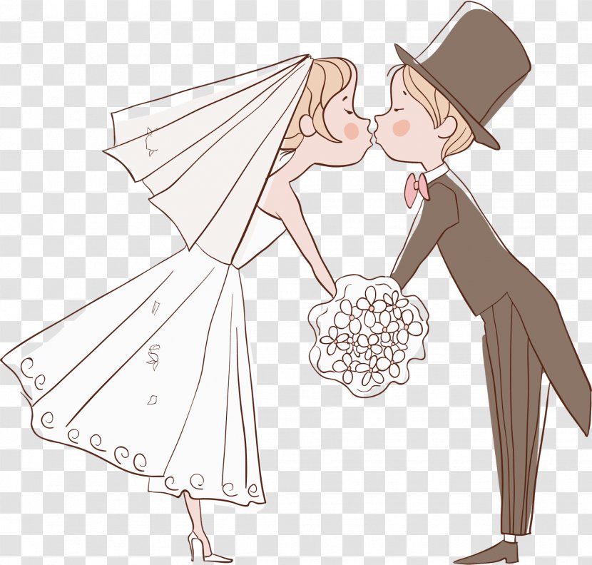 Wedding Invitation Bridegroom Kiss - Frame - Noivos Transparent PNG