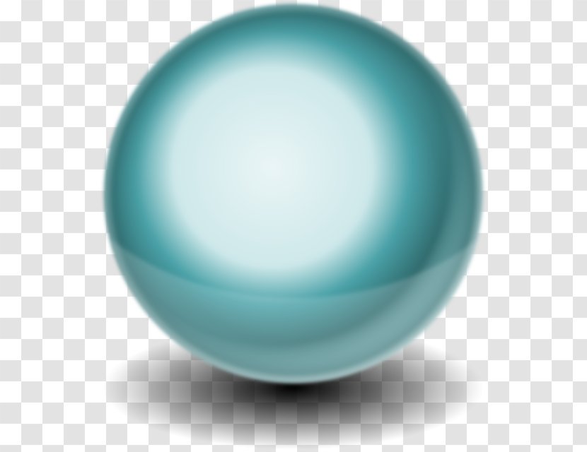 Sphere 3D Computer Graphics Three-dimensional Space Clip Art - Turquoise Transparent PNG