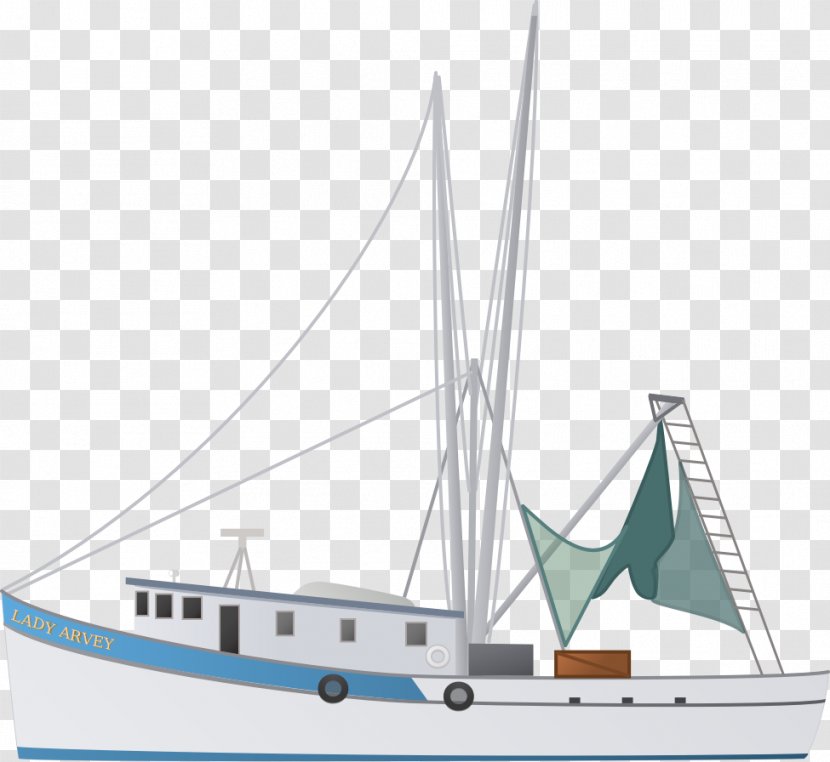 Boat Fishing Vessel Shrimp Fishery Clip Art - Naval Architecture - Yacht Transparent PNG