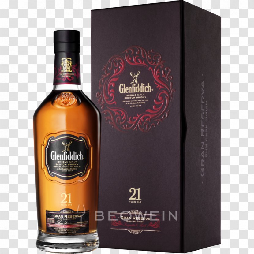 Glenfiddich Single Malt Whisky Speyside Scotch Whiskey - Bottle - 12 Years Transparent PNG