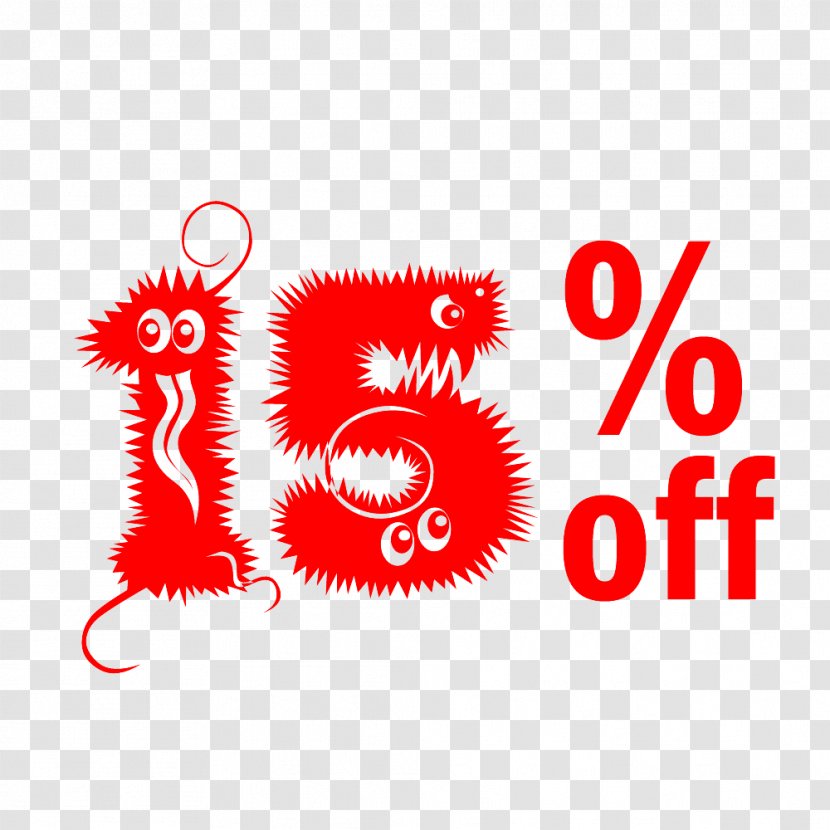 Cute Hairy Halloween 15% Off Discount Tag. - Logo - Love Transparent PNG