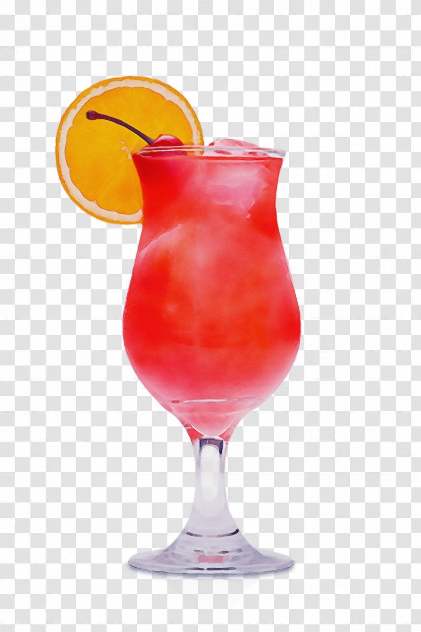 Drink Hurricane Juice Cocktail Garnish Bay Breeze - Watercolor - Sea Planters Punch Transparent PNG