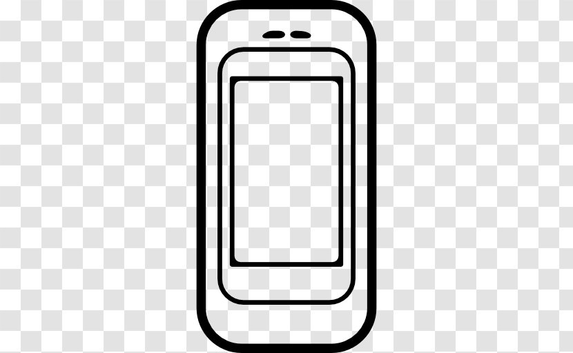 Mobile Phones Telephone - Black And White - Cover Transparent PNG