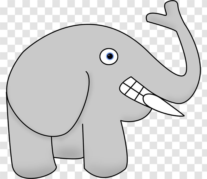 Clip Art Indian Elephant Cartoon African Image - Line - Elephants Transparent PNG
