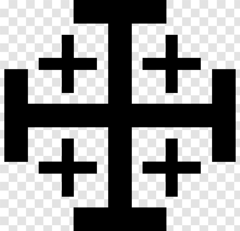 Jerusalem Cross Calvary Crusades Kingdom Of - Crosses In Heraldry - Tattoo Transparent PNG