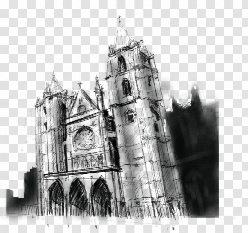 Middle Ages Basilica Castle Cathedral Facade - Spire Transparent PNG