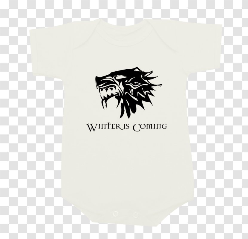 T-shirt Baby & Toddler One-Pieces Logo Sleeve Font - Dire Wolf - Winter Is Coming Transparent PNG