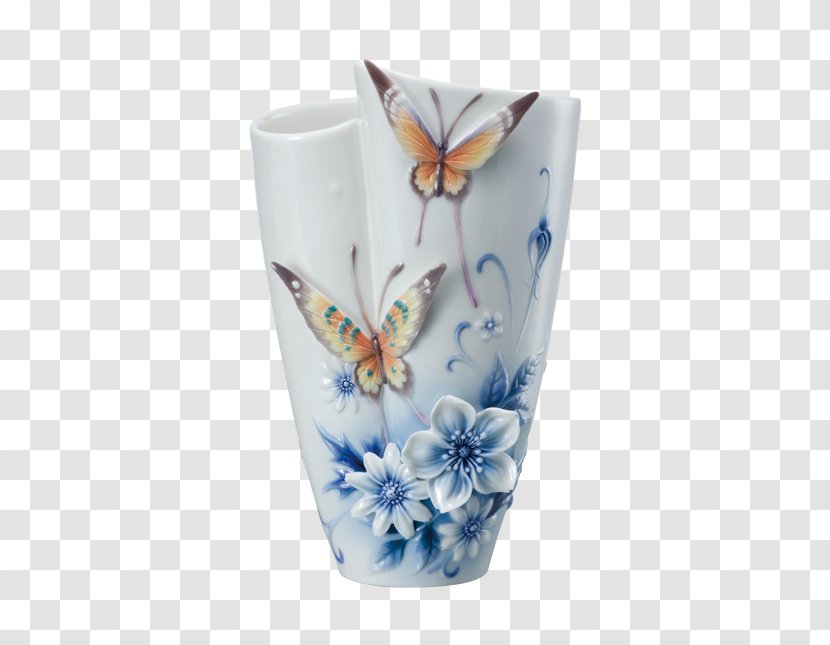 Vase Ceramic Franz Butterfly Cup Transparent PNG